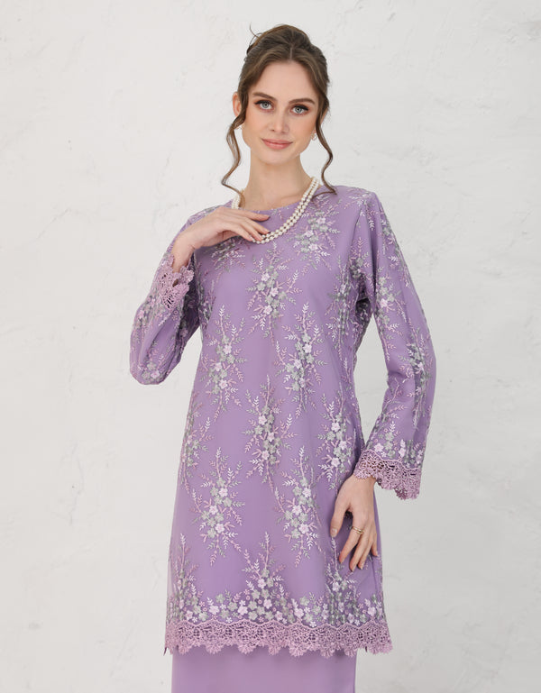 BAJU KURUNG PAHANG MODEN AMBERLEE (LILAC)